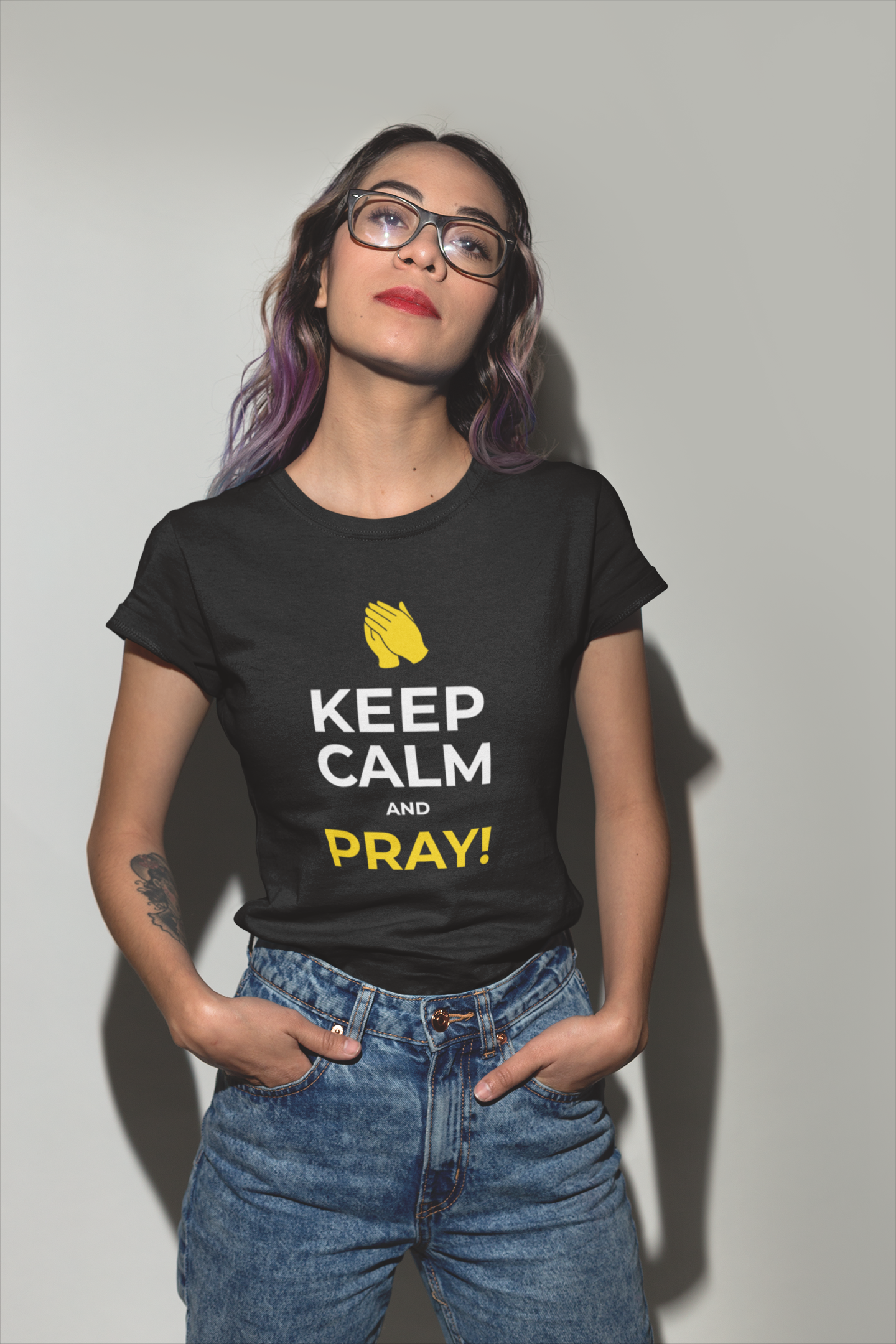 (Unisex Short Sleeve T-Shirt)  Keep Calm And Pray!