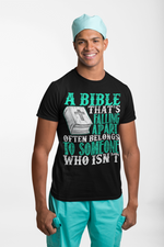 (Unisex Short Sleeve T-Shirt) The Bible That's Falling Apart Often Belongs To Someone Who Isn't)